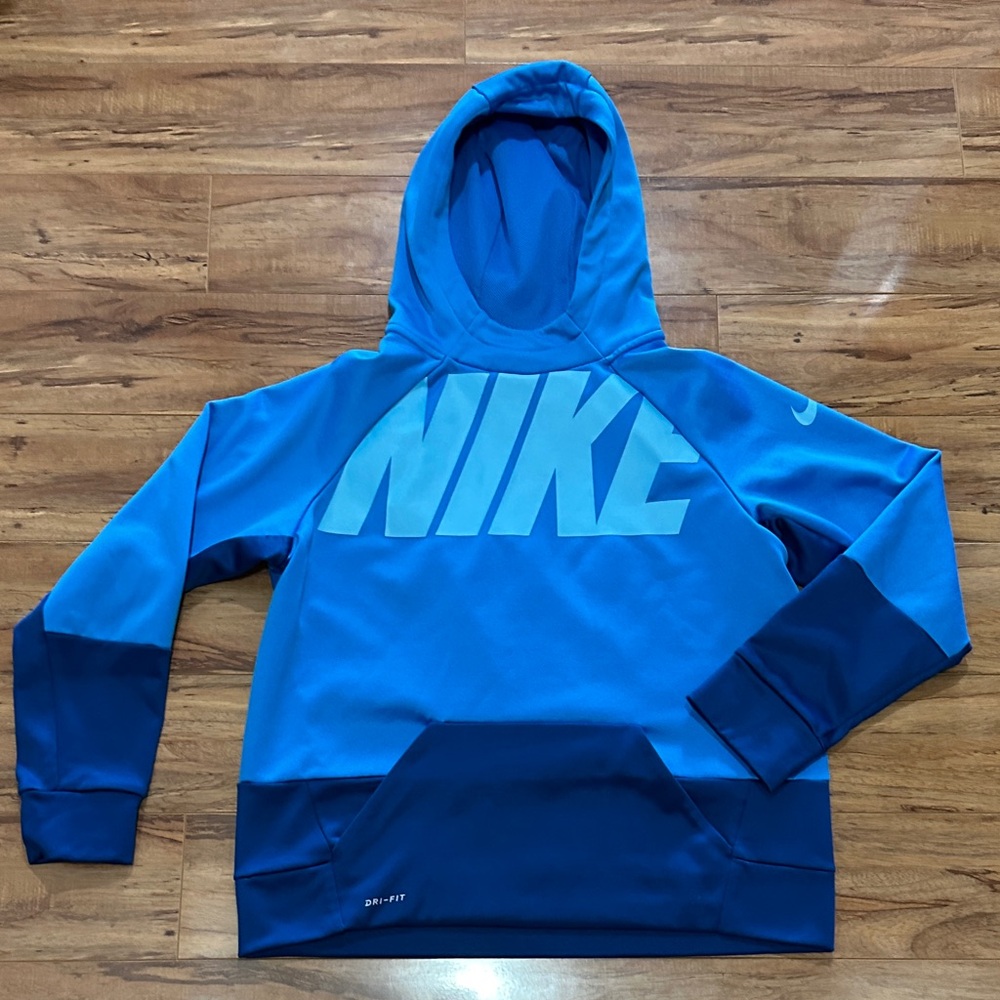 Nike Vibrant Blue Pullover Hoodie Youth XL - EUC